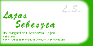 lajos sebeszta business card